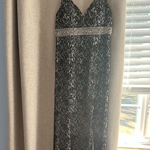 Dillard black and white dress a